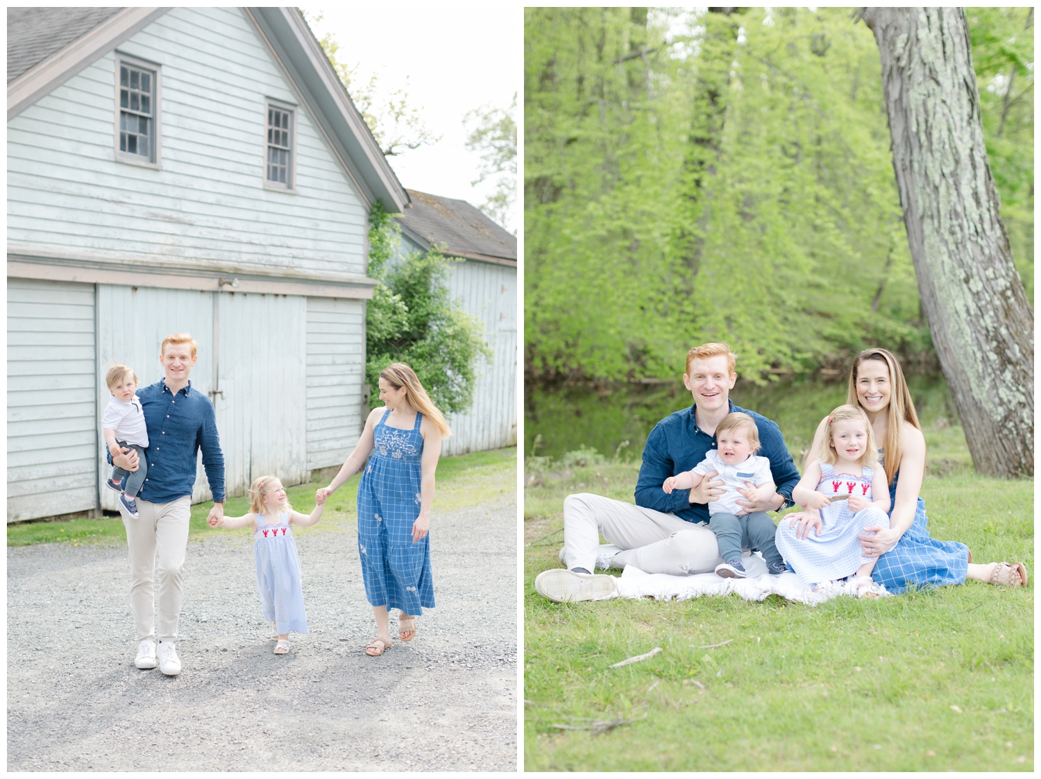 Young family at Natirar Park NJ family photos Erin Dwyer Photography.