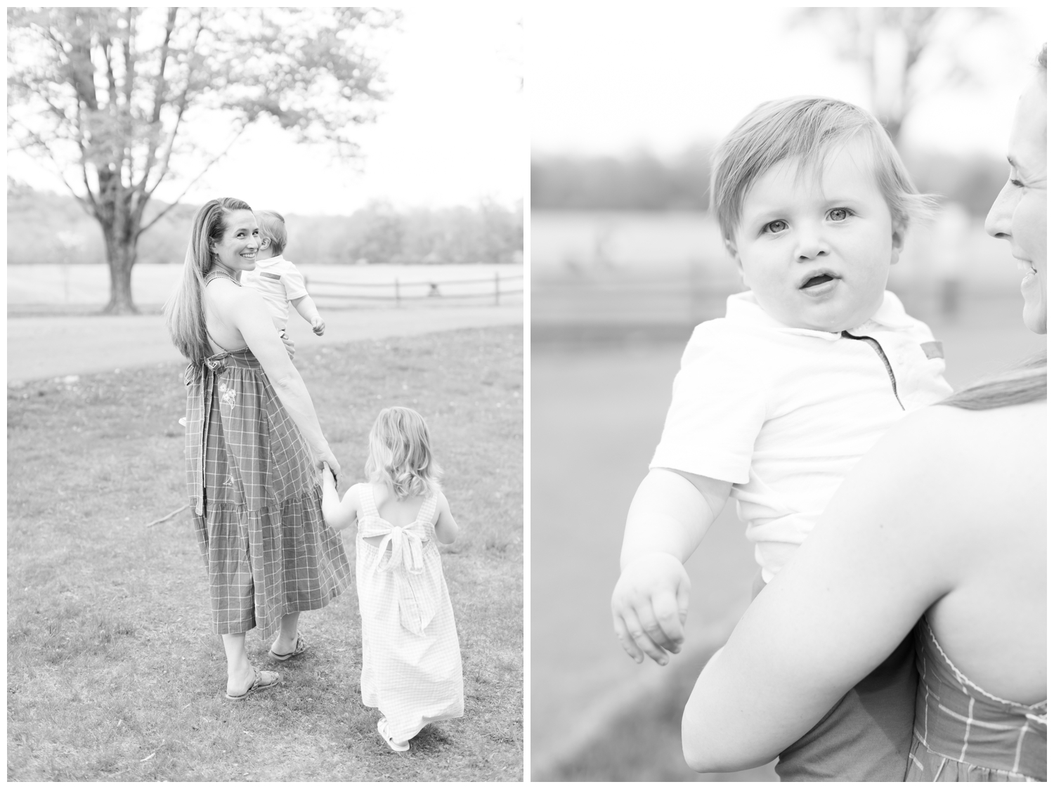 Young family at Natirar Park NJ family photos Erin Dwyer Photography.