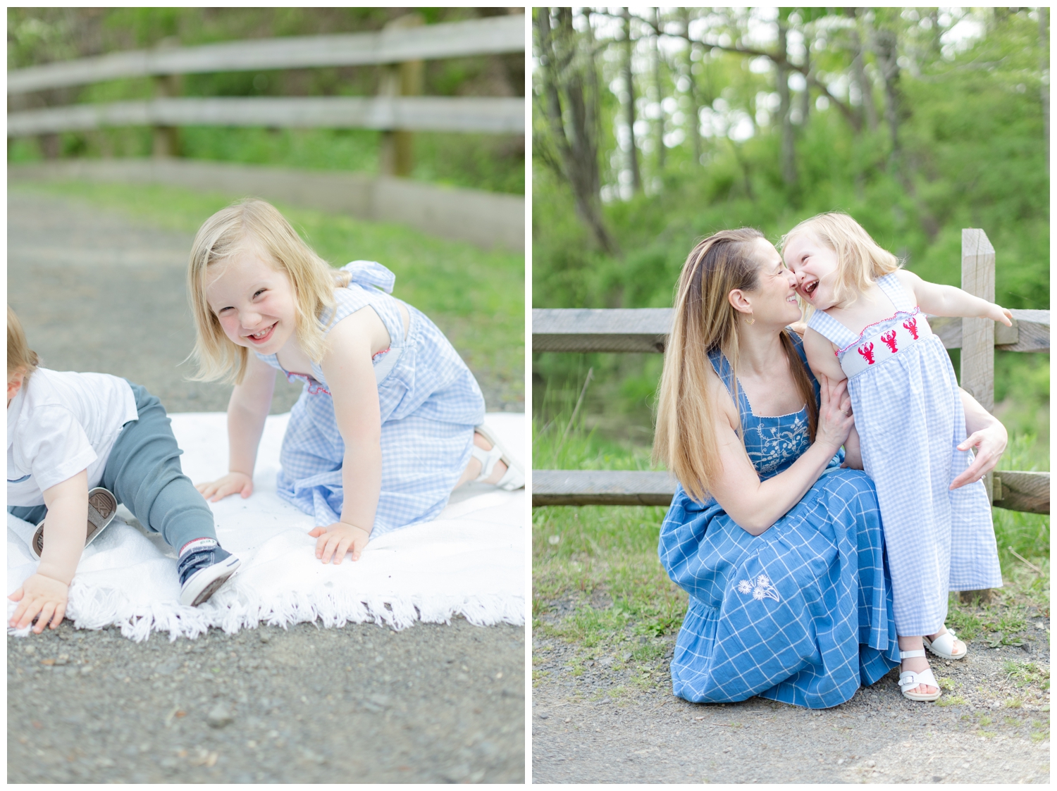 Mom with young daughter at Natirar Park NJ family photos Erin Dwyer Photography.