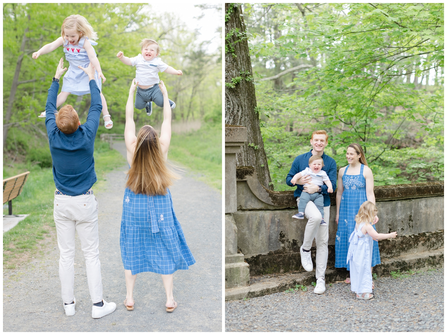 Young family at Natirar Park NJ family photos Erin Dwyer Photography.