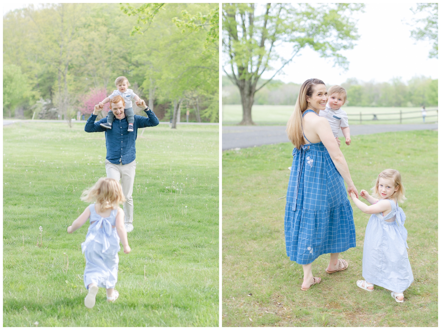 Young family at Natirar Park NJ family photos Erin Dwyer Photography.