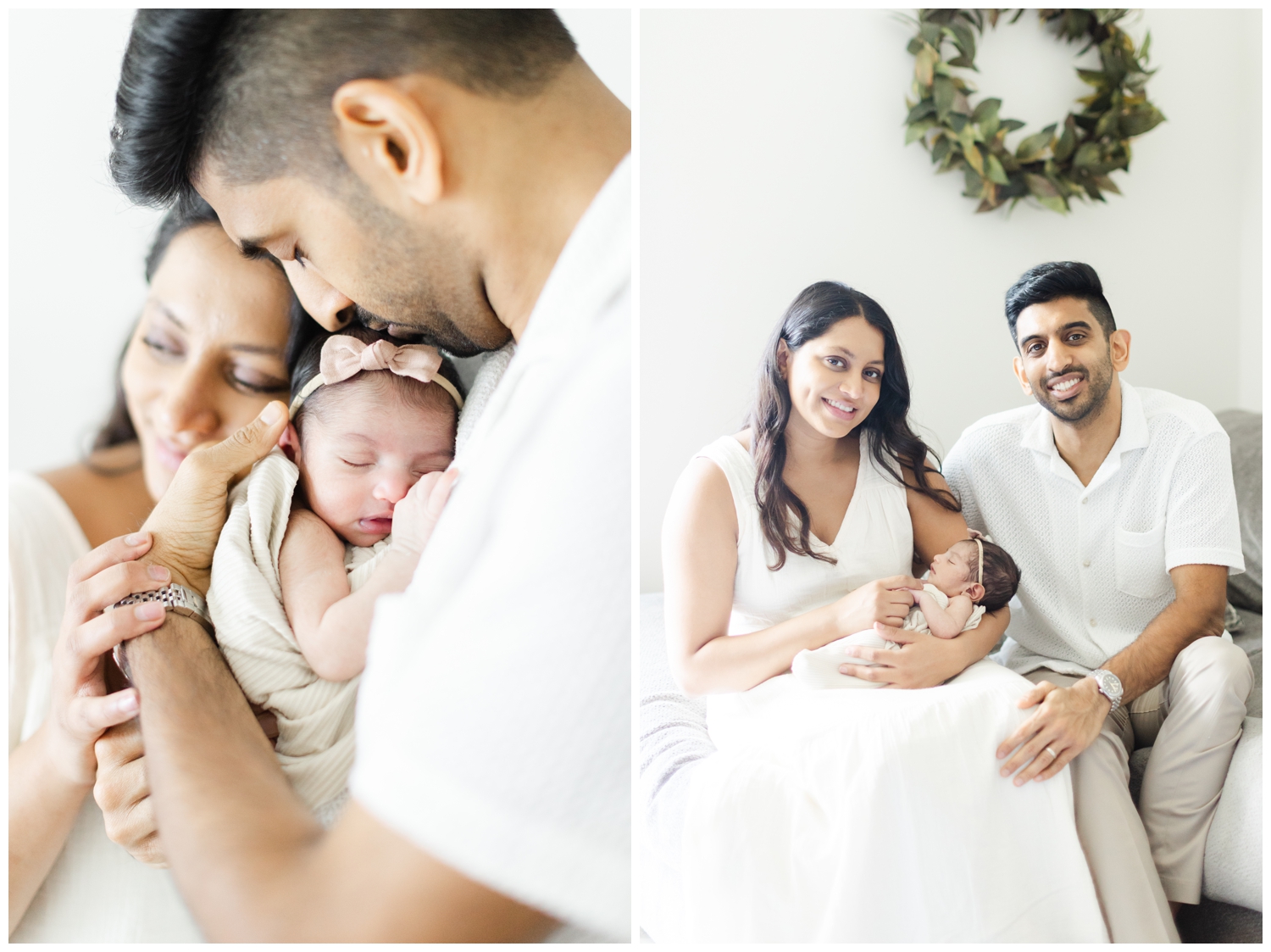 what-to-expect-during-your-newborn-session 0006 Mom and dad with newborn baby in their home in NJ.